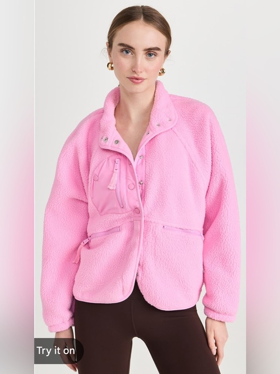 FP Movement by Free People Jackets & Blazers - NEW Free People FP Movement Hit The Slopes fleece jacket in pink